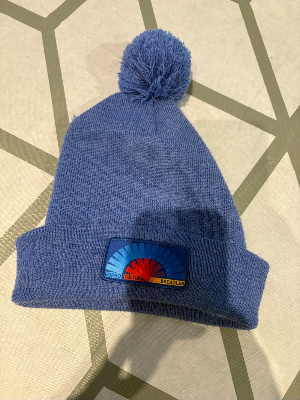 3/15$ Kids Pom Beanie - Blue
